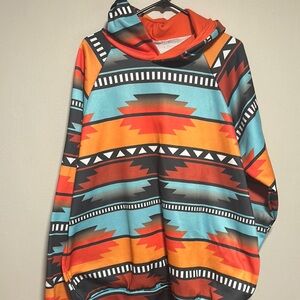 Colorful Geometric Pattern Hoodie